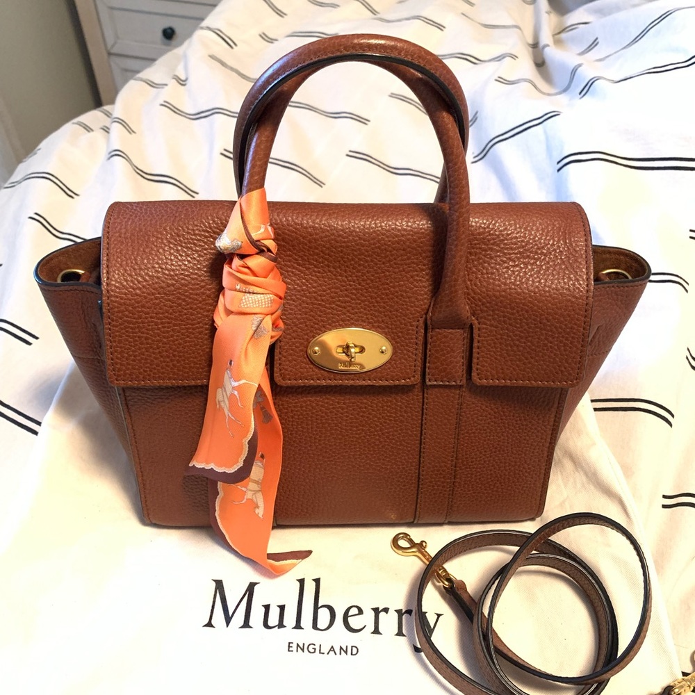 Mulberry Bayswater small in Oak grain leather